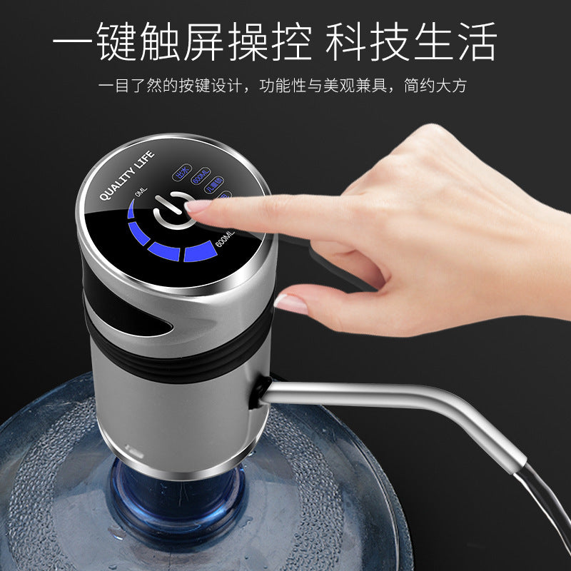 Usb rechargeable water dispenser for bottled water - smart touch electric water pump - automatic water dispenser for home use (purified water compatible)