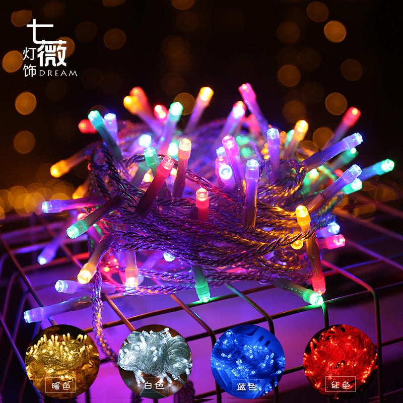 Factory led gypsy lights, outdoor waterproof flashing lights, dormitory rooms, holiday decoration color-changing shopping mall engineering lights