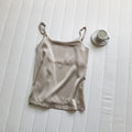 Ebyasummer inner wear or single wear textured satin spaghetti strap camisole women's ready stock