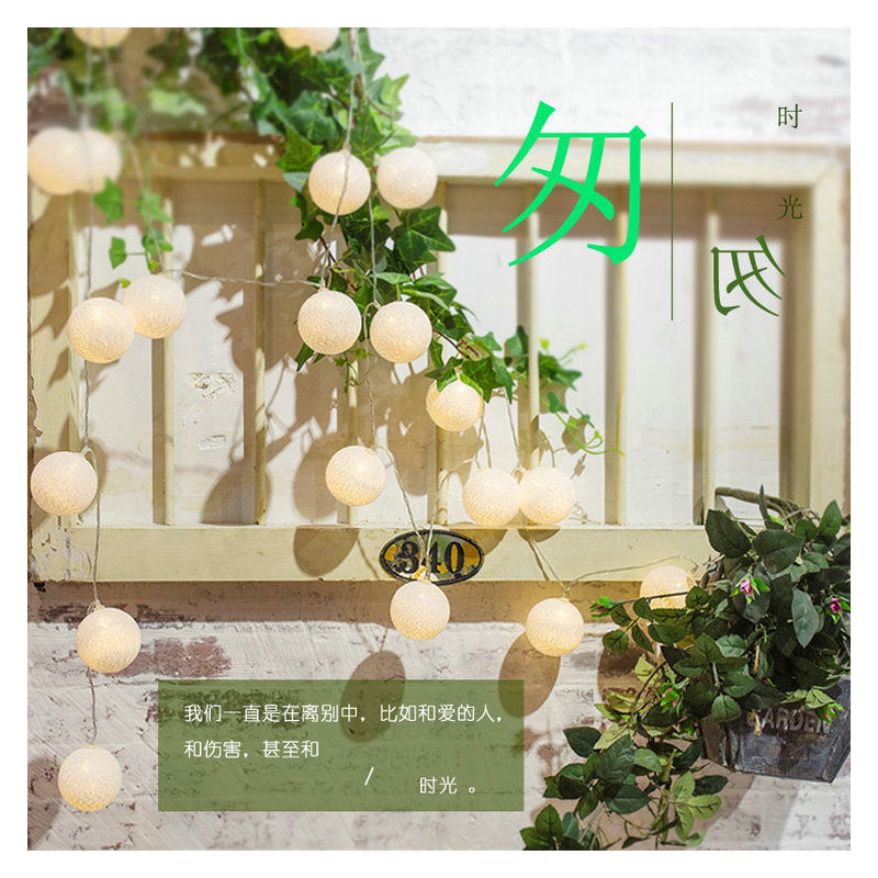 Cotton ball led bedroom decorative light small light small colorful light flashing light full sky star light string romantic bubble string light star light