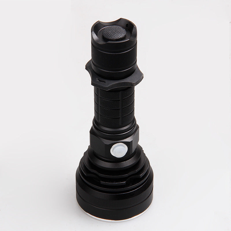 USB charging long-beam strong light double switch aluminum alloy flashlight 10 watts 1000 lumens XM L2 lamp bead flashlight