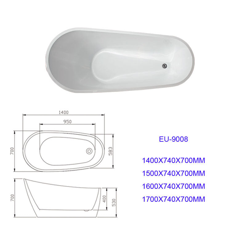 Small apartment Japanese-style acrylic independent seamless docking acrylic concubine engineering hotel art spa SP bathtub