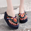 Shimmer chic women's sandals: 2025 new arrival - outdoor flip-flops, ultra-high heel slides, summer trendy beach shoes
