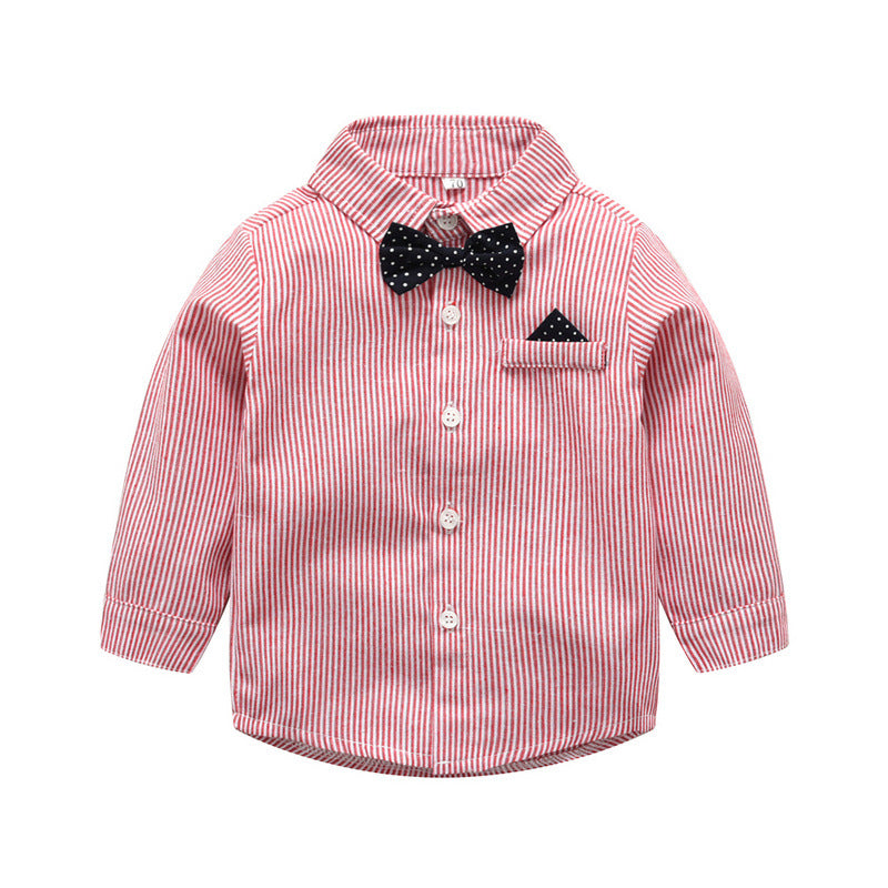 Boyssuitautumchildrenstripesgentlemantwo-piece setkidstrendybabysuittrendycasualeasiest for match