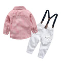 Boyssuitautumchildrenstripesgentlemantwo-piece setkidstrendybabysuittrendycasualeasiest for match