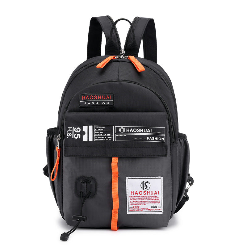 New men's and women's outdoor backpack, multi-functional waterproof chest bag, messenger bag, contrasting sports small backpack, mountaineering bag.