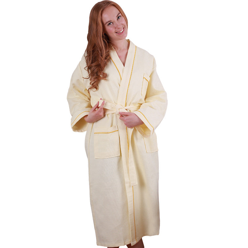 Five-star hotel bathrobe, cut velvet bathrobe, pure cotton bathrobe, colorful white, cotton towel, free embroidery