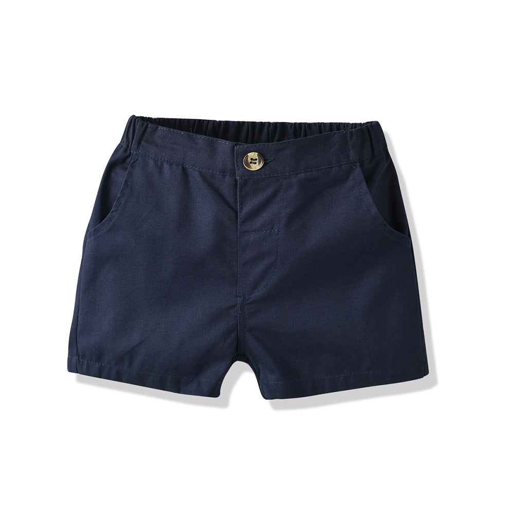 European and american new arrivals: boys' summer polo shirt & short set - trendy cotton outfit for kids