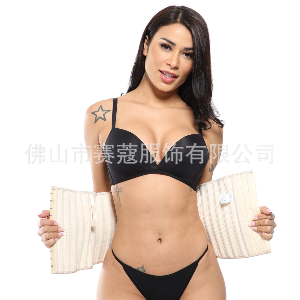 25 steel mesh latex corset 5a rubber body shaping corset belly belt breathable light and tight