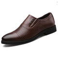 Men's business formal leather shoes - perforated, breathable, hollow-out design, versatile casual shoes - dropshipping available