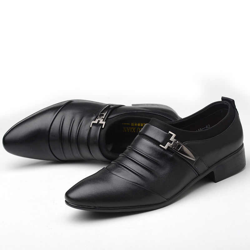 2024 new men's perforated leather dress shoes - business formal, breathable casual shoes - dropshipping available