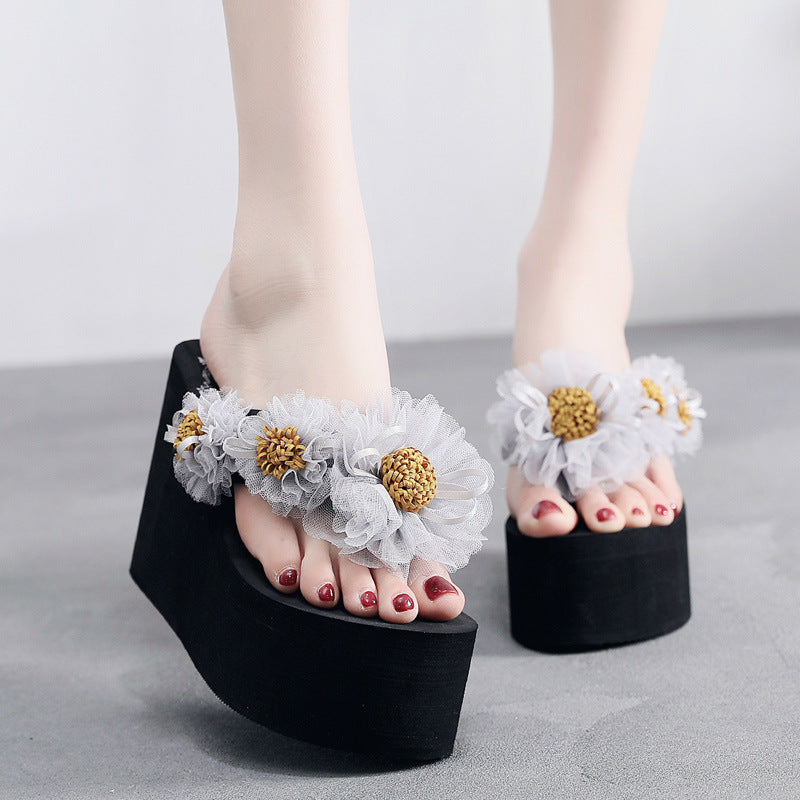 2026 spring new arrival: 11cm extra thick heel flip-flops - women's fashionable outdoor wear, versatile, non-slip beach sandals & slippers for summer