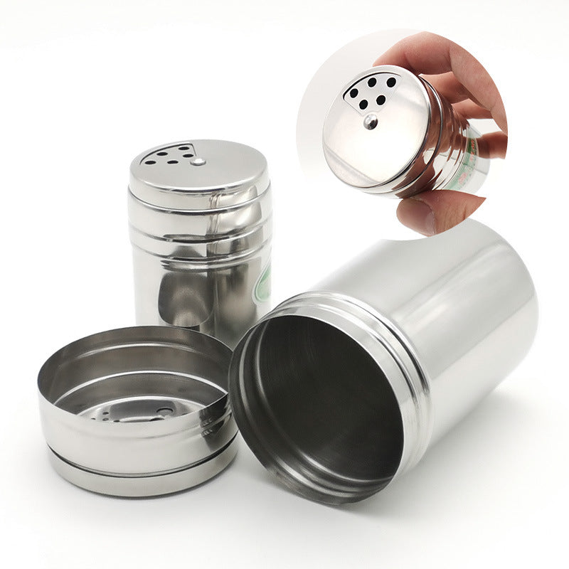 Sanyi bbq seasoning jar pepper cumin seasoning sprinkler jar kitchen stainless steel rotate multifunctional seasoning bottle