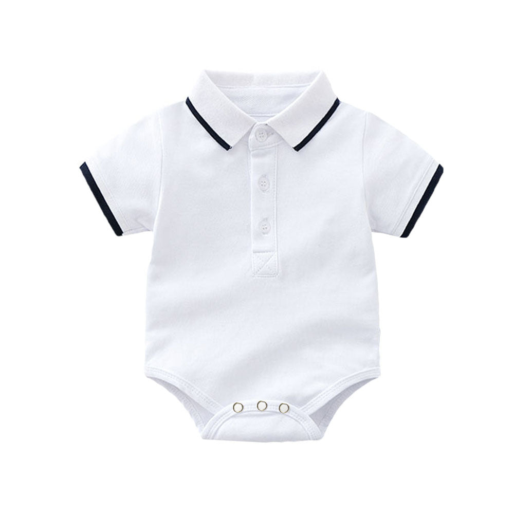 Summer baby boy polo shirt cotton khaki shorts two-piece setkids rompers suitboyclothing baby