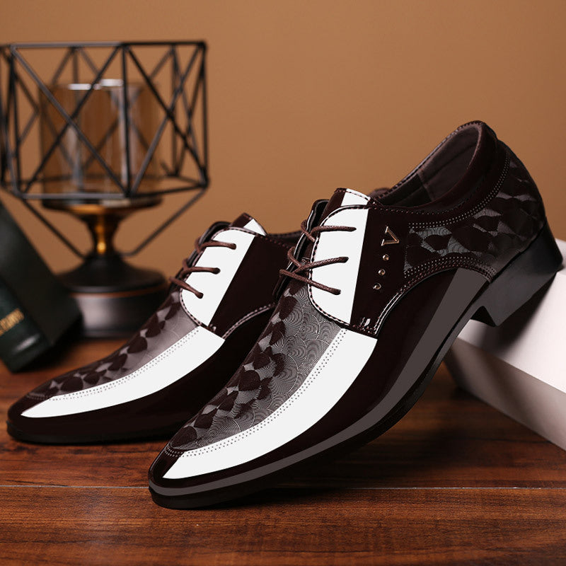 Spring new arrival: glossy leather dress shoes for men - business formal, plus sizes available, versatile wedding shoes, dropshipping available