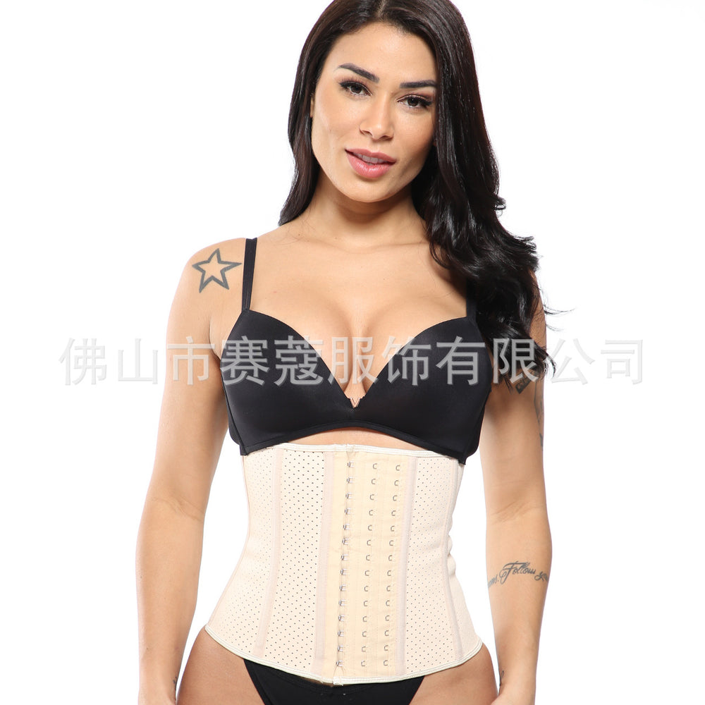 26cm mesh breathable waistband tummy control shaping corset latex waist seal source factory latex support