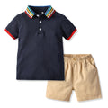 Boys' summer outfit: trendy polo shirt & shorts set - stylish, popular, and sporty for little boys (sizes for toddlers to pre-teens)