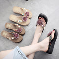 Fashioneasiest for match flip-flops women's platform sandals wedge heel thick sole flip-flops summer beach outwear medium heel vacation slippers