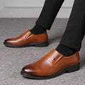Men's business formal leather shoes - perforated, breathable, hollow-out design, versatile casual shoes - dropshipping available