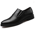 Men's business formal leather shoes - perforated, breathable, hollow-out design, versatile casual shoes - dropshipping available
