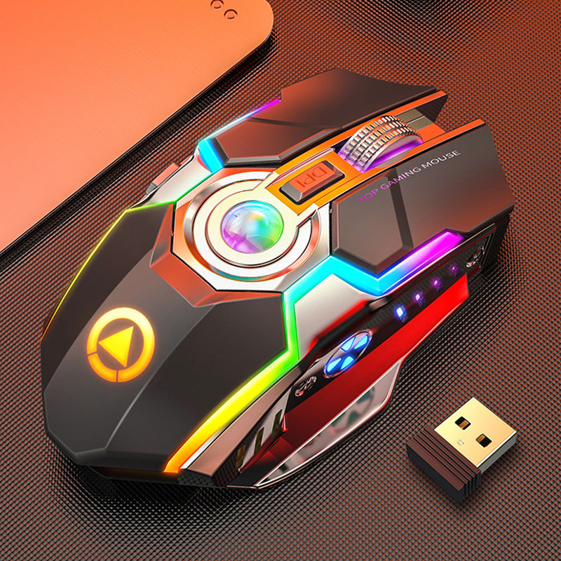 Silver sculpt a5 wireless mouse - rechargeable gaming rgb illuminated silent computer accessory - cross-border amazon manufacturer private label