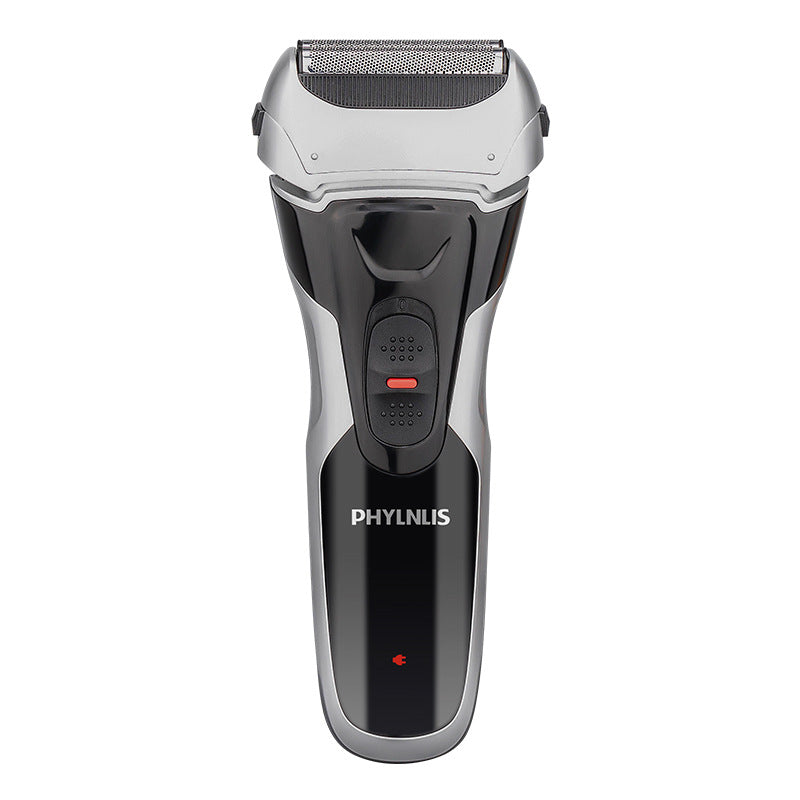 Reciprocating electric shaver with sideburn trimmer, usb rechargeable razor, fully washable, long battery life