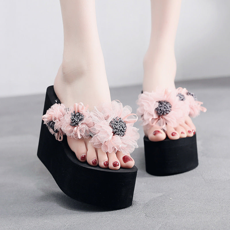 2026 spring new arrival: 11cm extra thick heel flip-flops - women's fashionable outdoor wear, versatile, non-slip beach sandals & slippers for summer