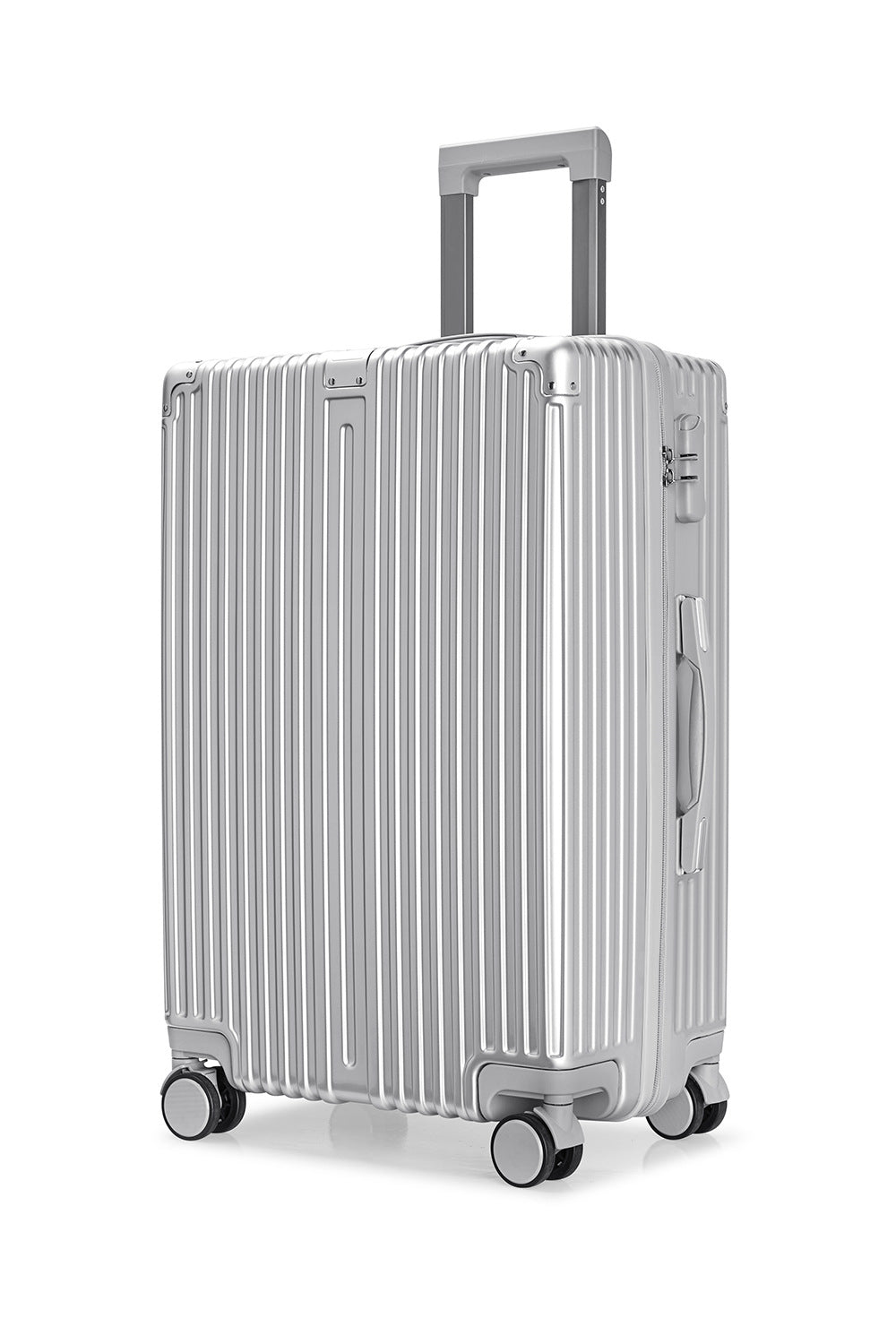 New universal wheel luggage suitcase retro trolley case shock-resistant and anti-drop ABS aluminum frame boarding trolley case 20 inches