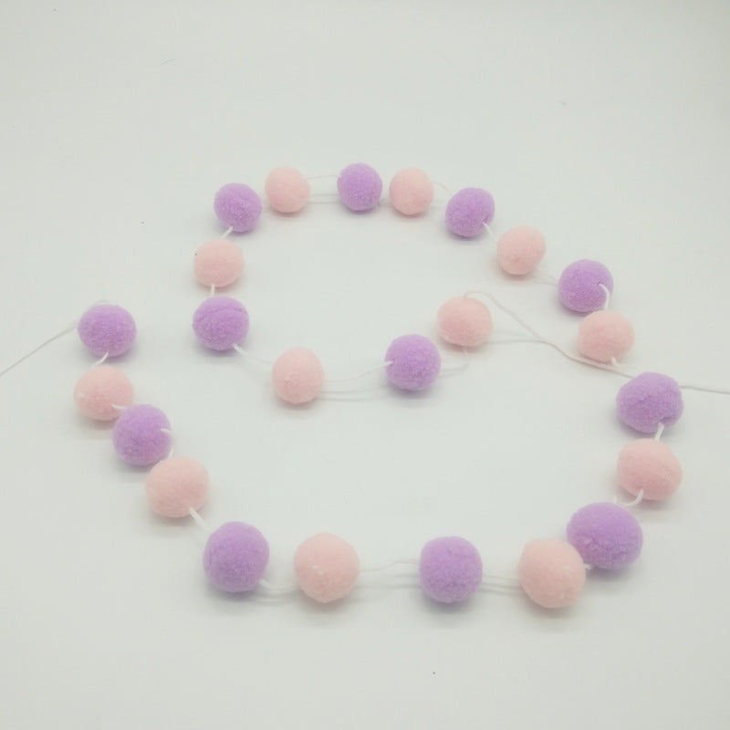 Indian Children's Tent Accessories Colored Ball String Boys and Girls Indoor Toys Play House Pendant Felt Ball Hair Ball String