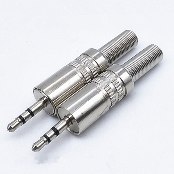 Metal, soldered wire 2.5mm binaural plug 2.5mm microphone male, earphone audio adapter