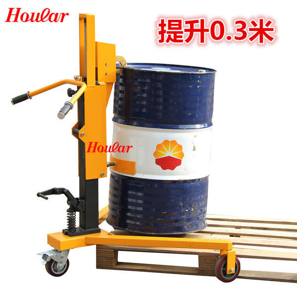 Spot DT350ABC oil drum truck pallet hydraulic oil drum hand push foot-operated oil tank cart hand pull truck