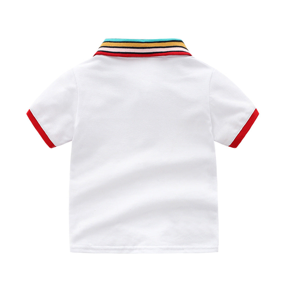 Wholesale boys' summer new arrivals: polo shirt & shorts set - perfect for outings, class uniforms, and school uniforms