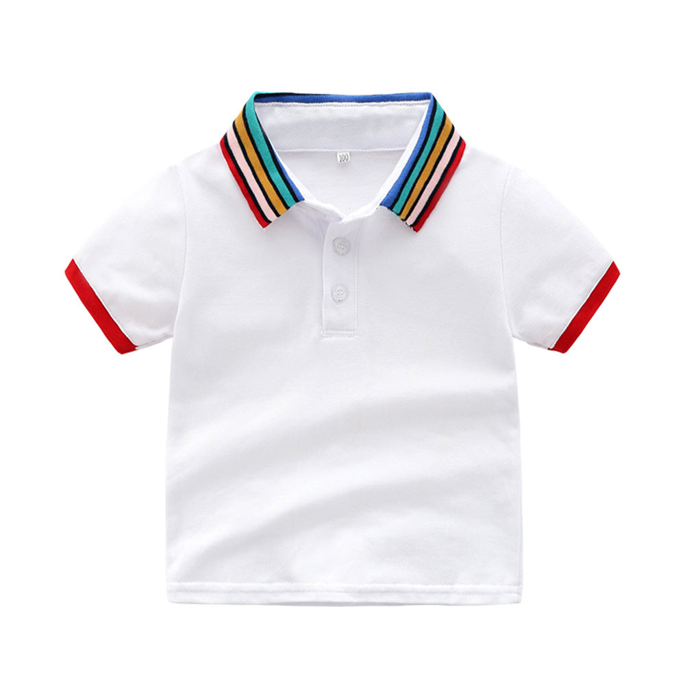 Wholesale boys' summer new arrivals: polo shirt & shorts set - perfect for outings, class uniforms, and school uniforms