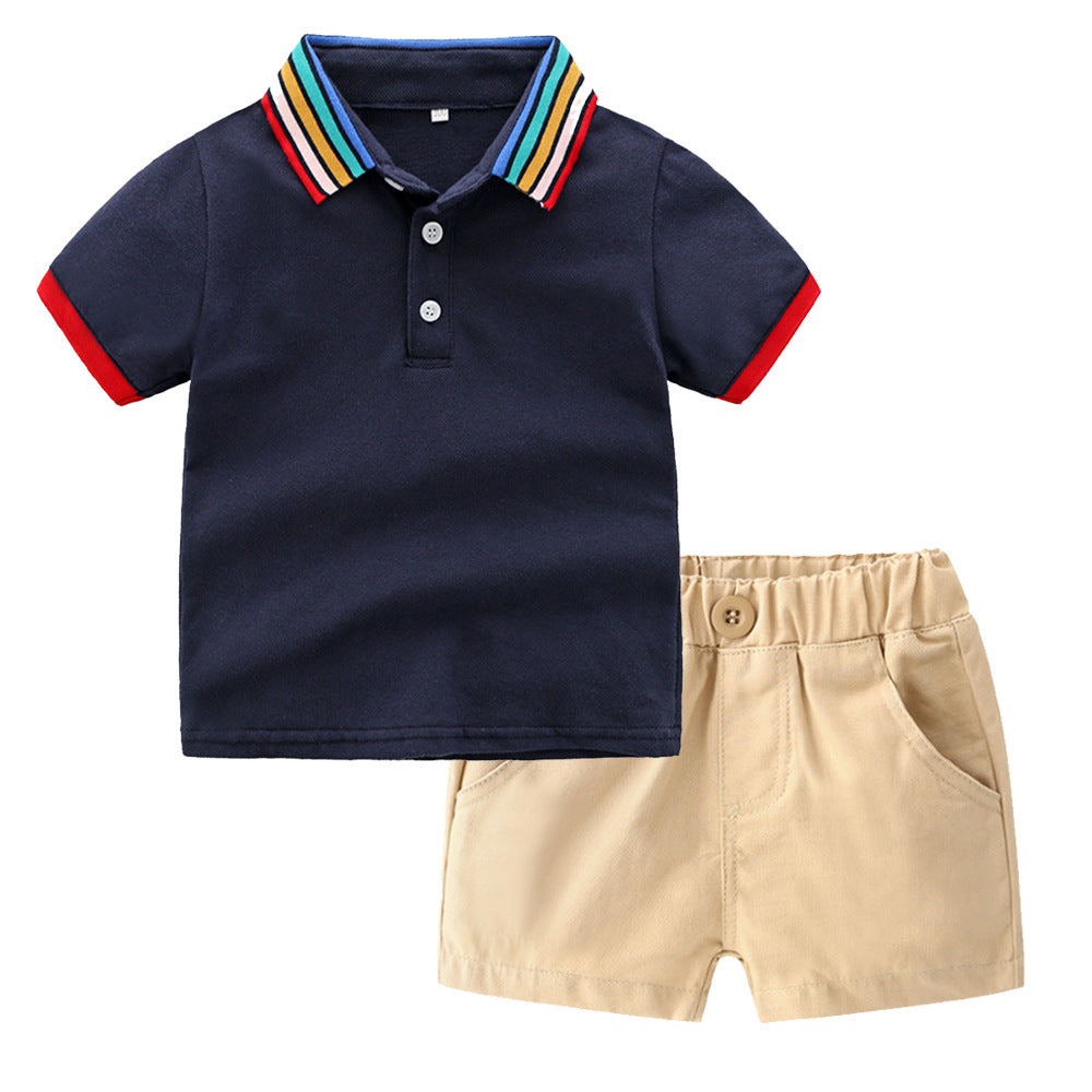 Boys' summer outfit: trendy polo shirt & shorts set - stylish, popular, and sporty for little boys (sizes for toddlers to pre-teens)