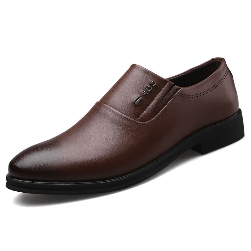Men's business formal leather shoes - perforated, breathable, hollow-out design, versatile casual shoes - dropshipping available