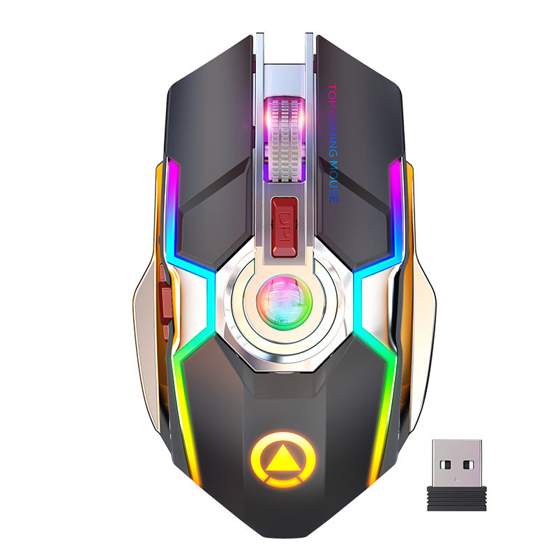Silver sculpt a5 wireless mouse - rechargeable gaming rgb illuminated silent computer accessory - cross-border amazon manufacturer private label