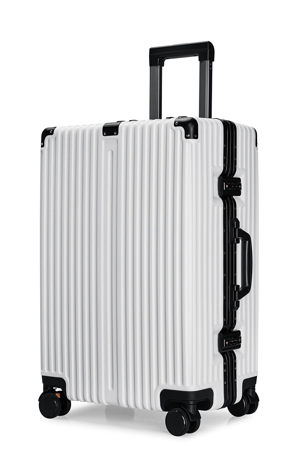 New universal wheel luggage suitcase retro trolley case shock-resistant and anti-drop ABS aluminum frame boarding trolley case 20 inches