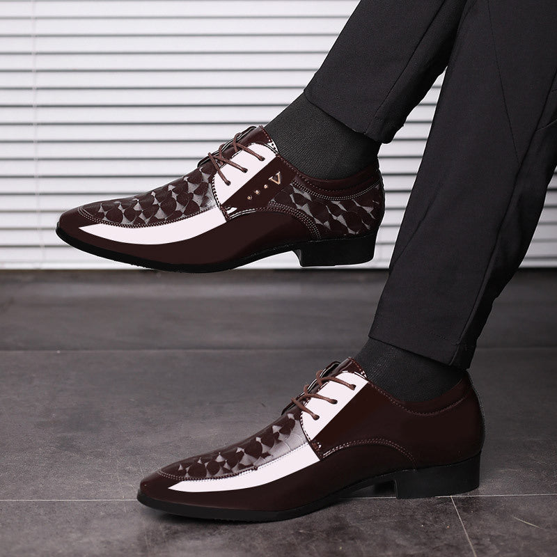 Spring new arrival: glossy leather dress shoes for men - business formal, plus sizes available, versatile wedding shoes, dropshipping available