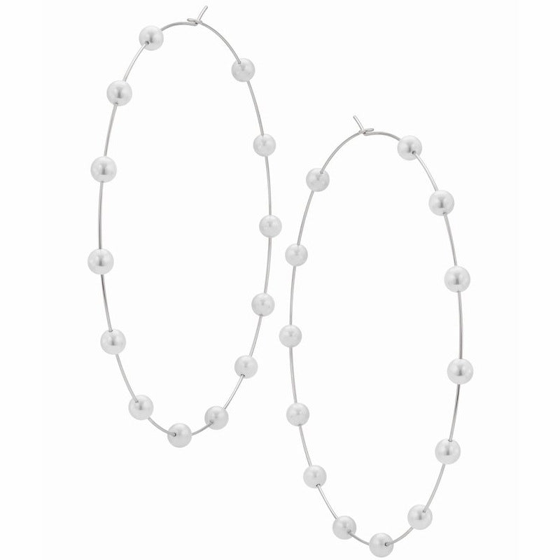 Pearl earrings wholesale european and american cross-border alloy silver jewelry women's niche rings exaggerated stylish high-end earrings