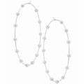Pearl earrings wholesale european and american cross-border alloy silver jewelry women's niche rings exaggerated stylish high-end earrings