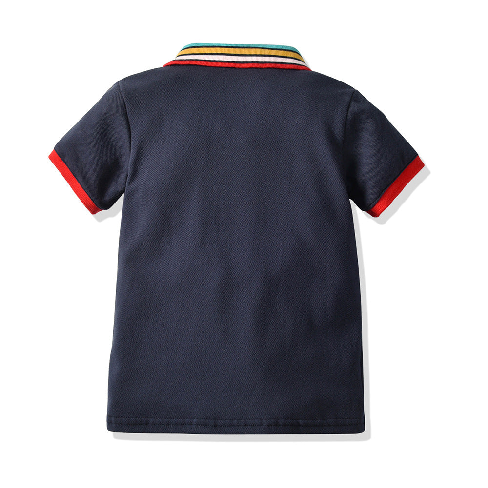 Boys' summer outfit: trendy polo shirt & shorts set - stylish, popular, and sporty for little boys (sizes for toddlers to pre-teens)