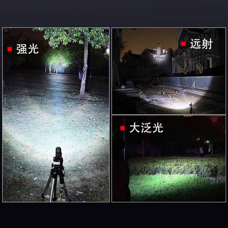 Cross-border P50 strong light power display LED long-range shooting P70 telescopic zoom night fishing USB charging strong light flashlight