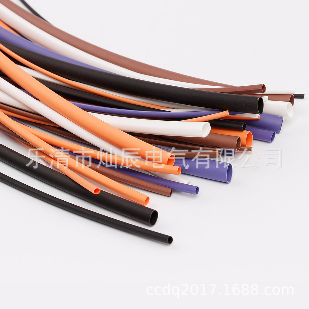 Wall heat shrinkable tube bag 100pcs power connector protective cover 2:1 halogen-free color heat shrinkable sleeve set