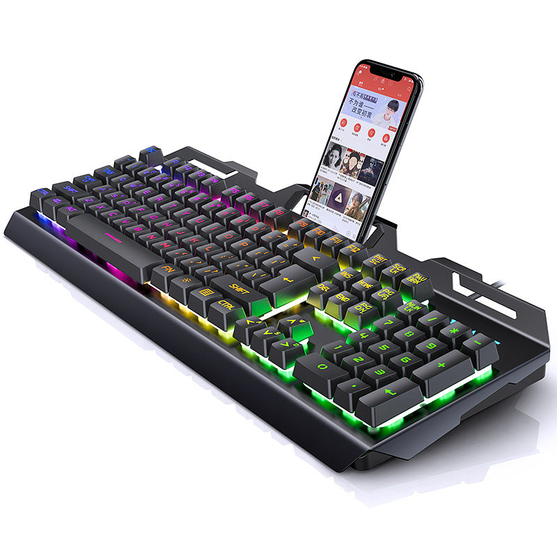 Silver sculpt v2 mechanical feel knob gaming keyboard - wired, backlit, for desktop pc and laptop - e-sports grade, direct from manufacturer, cross-border