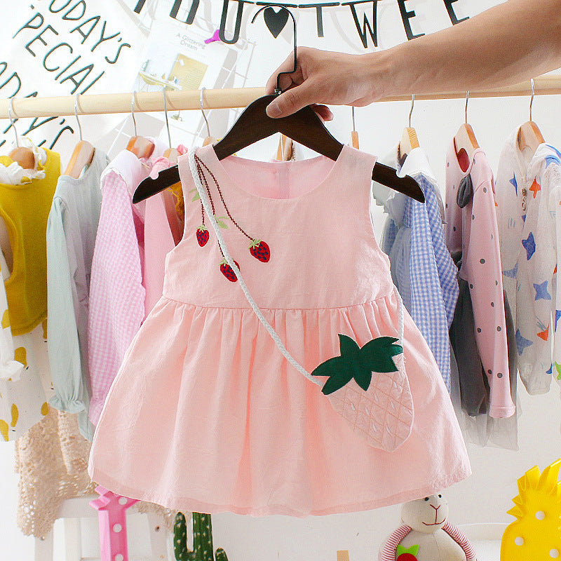 Dropshipping children's dresses: 2019 korean style summer collection - girls' sleeveless printed dresses for toddlers and young children