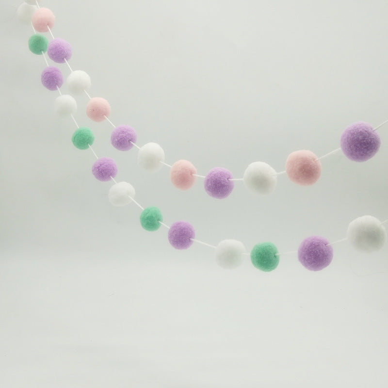 Indian Children's Tent Accessories Colored Ball String Boys and Girls Indoor Toys Play House Pendant Felt Ball Hair Ball String
