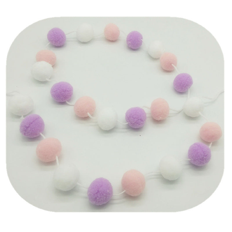 Indian Children's Tent Accessories Colored Ball String Boys and Girls Indoor Toys Play House Pendant Felt Ball Hair Ball String