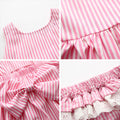 Baby girl summer new plaid dress set: sleeveless bowknot tank top + shorts two-piece outfit