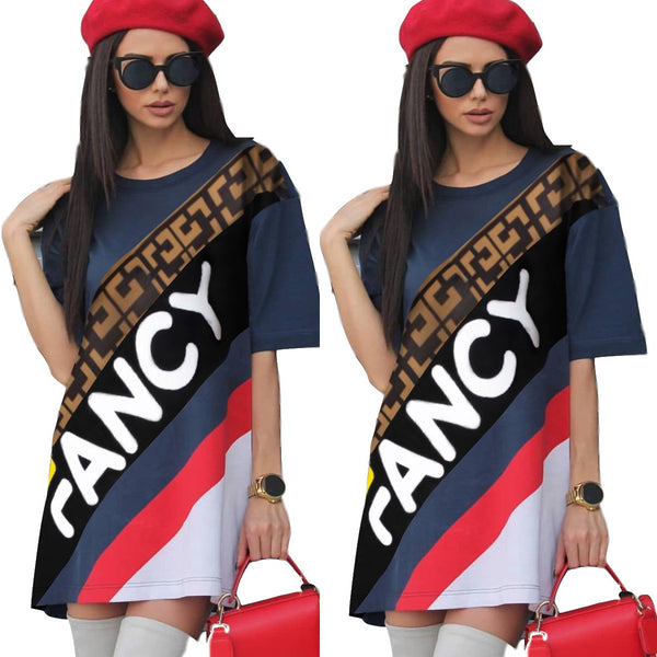 Z027 European and American sexy women's clothing  Express Dunhuang independent station supply characteristic printed short-sleeved hip skirt