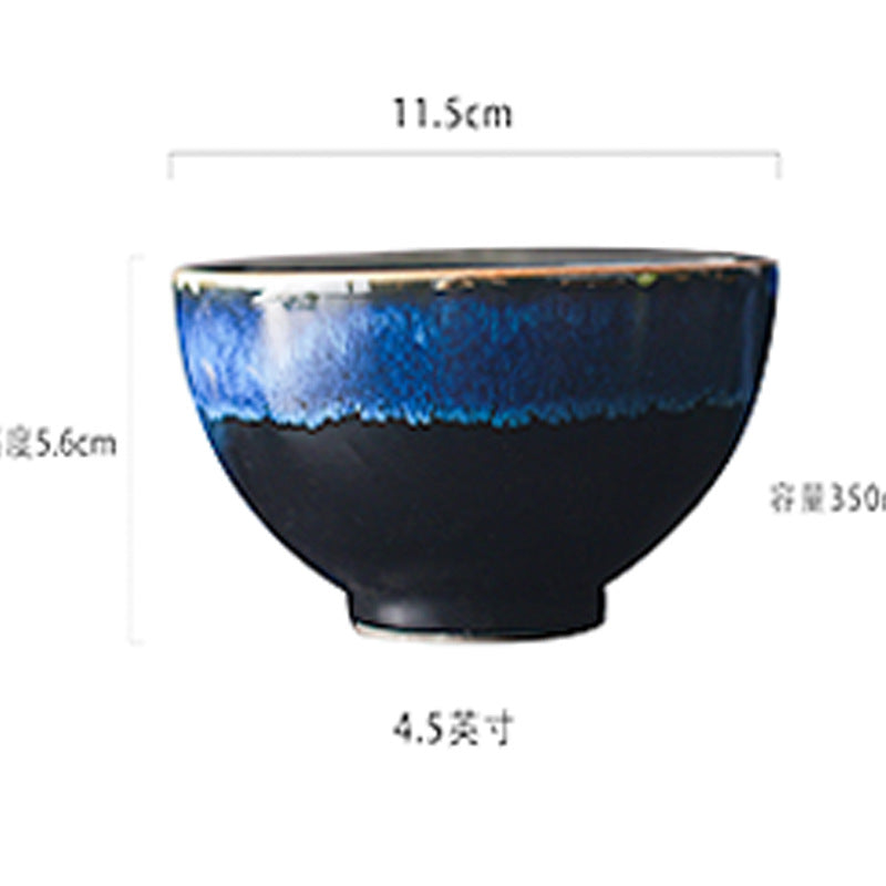 Japanese ceramic kiln-turned tableware, rice bowl, dinner plate, matching plate, commercial hotel bowl and chopsticks, restaurant plate, kiln-turned glaze